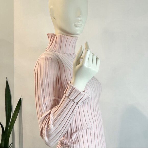 Vintage Wayne Rogers Silk Blend Ribbed Knit Turtleneck - Picture 7 of 12